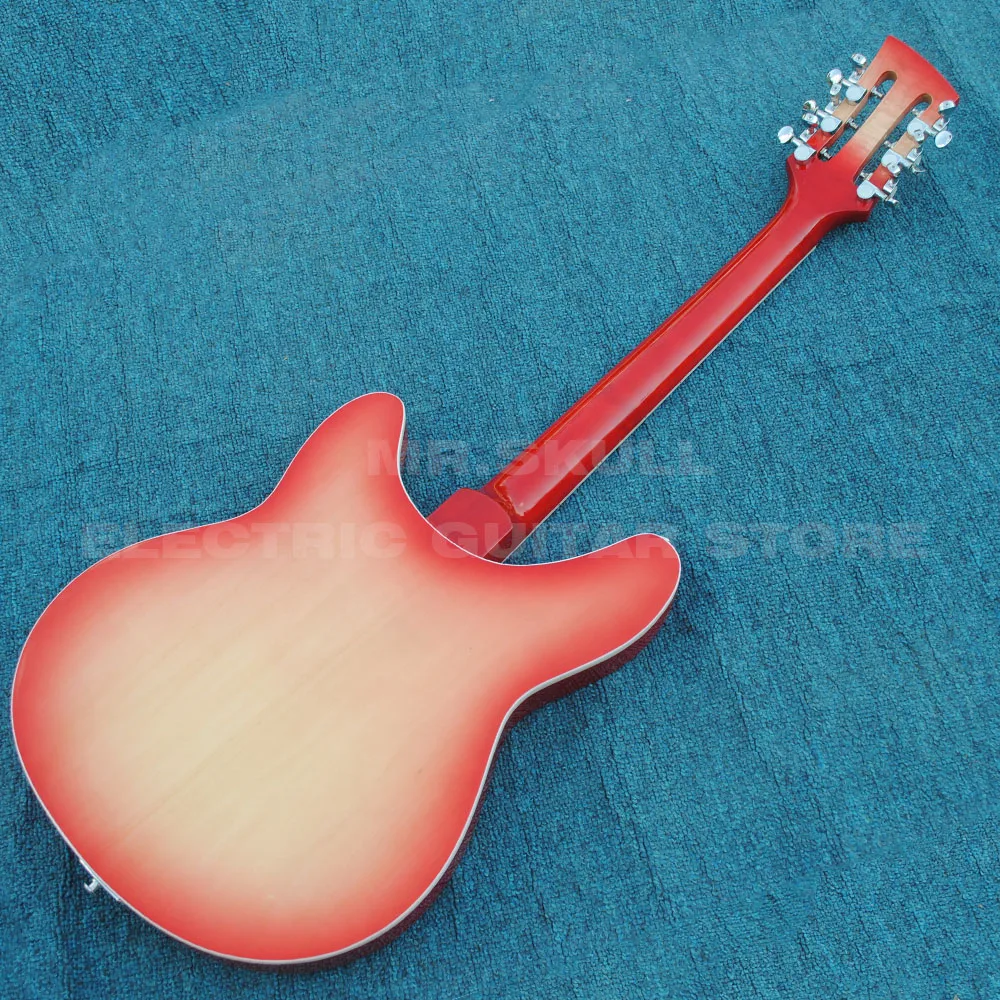 Ricken electric backer гитара cherryburst 12 струн полуполый корпус Джаз электрогитара