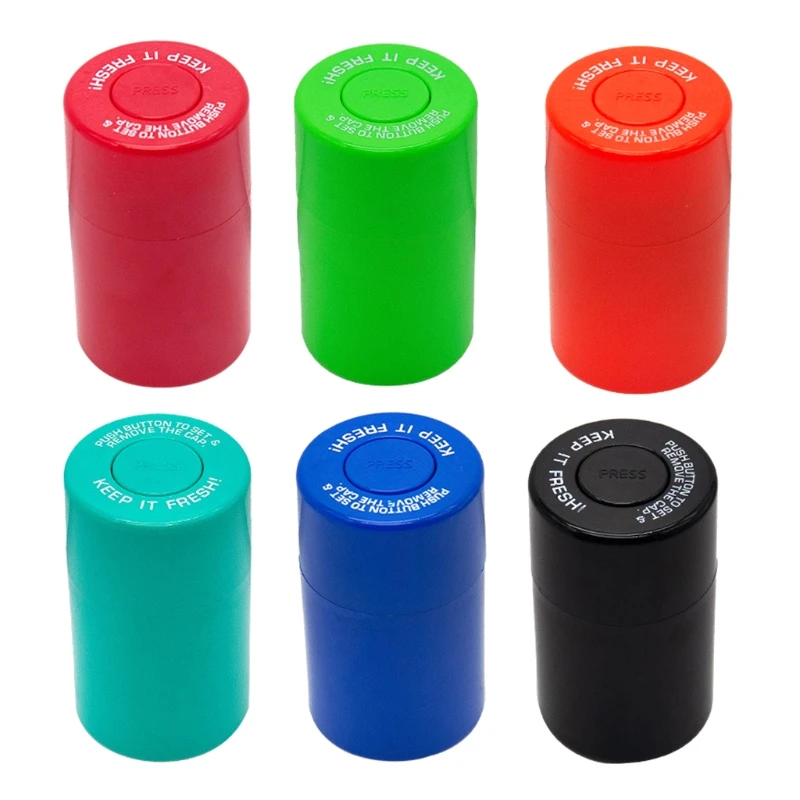 Round Plastic Airtight Stash Jar Tobacco Herb Storage Case Mini Sealed Tank Container for Dry Coffee Dropshipping | Дом и сад