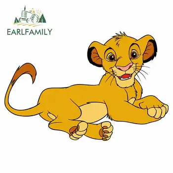 

EARLFAMILY 13cm x 8.6cm For Lion King Simba Graffiti Sticker DIY Anime Personality Creative Stickers Vinyl Car Wrap