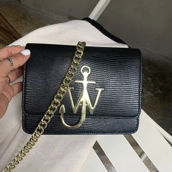 

Lizard Pattern Small Square Bag 2020 Spring New Retro Fashionable Shoulder Messenger Bag Female Purse and Handbags Channels Bags