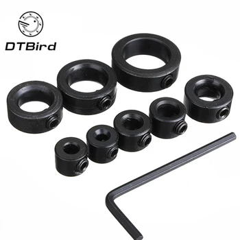 

8pcs Bit Drill Limit Ring Woodworking Tools 3-16mm Drill Bits Depth Stop Collars Ring Positioner Drill Locator + Hex Wrench A41
