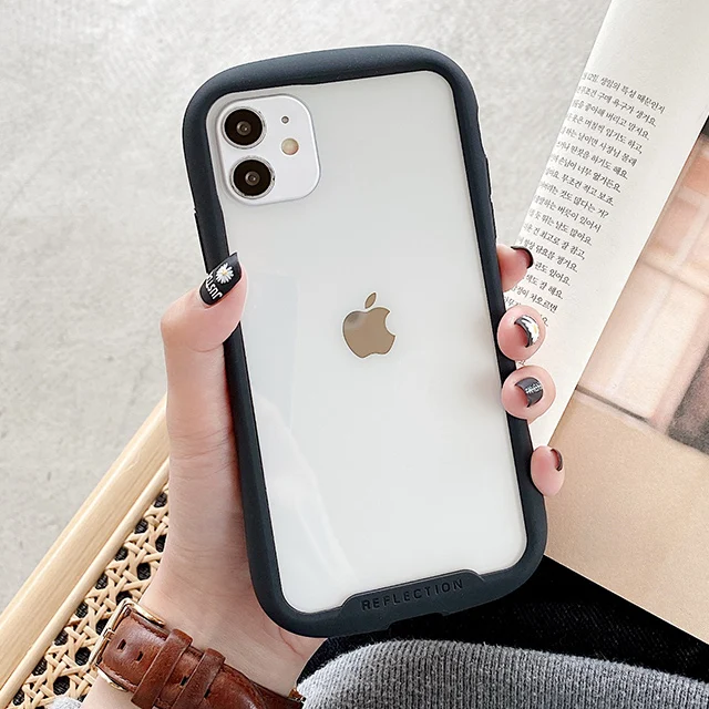 mous phone case iFace Transparent Hard Phone Case For iPhone 12mini 11 Pro Max Cases Fashion Back Cove for iPhone X XR 7 8 plus XS Max Coque silicone case Cases For iPhone