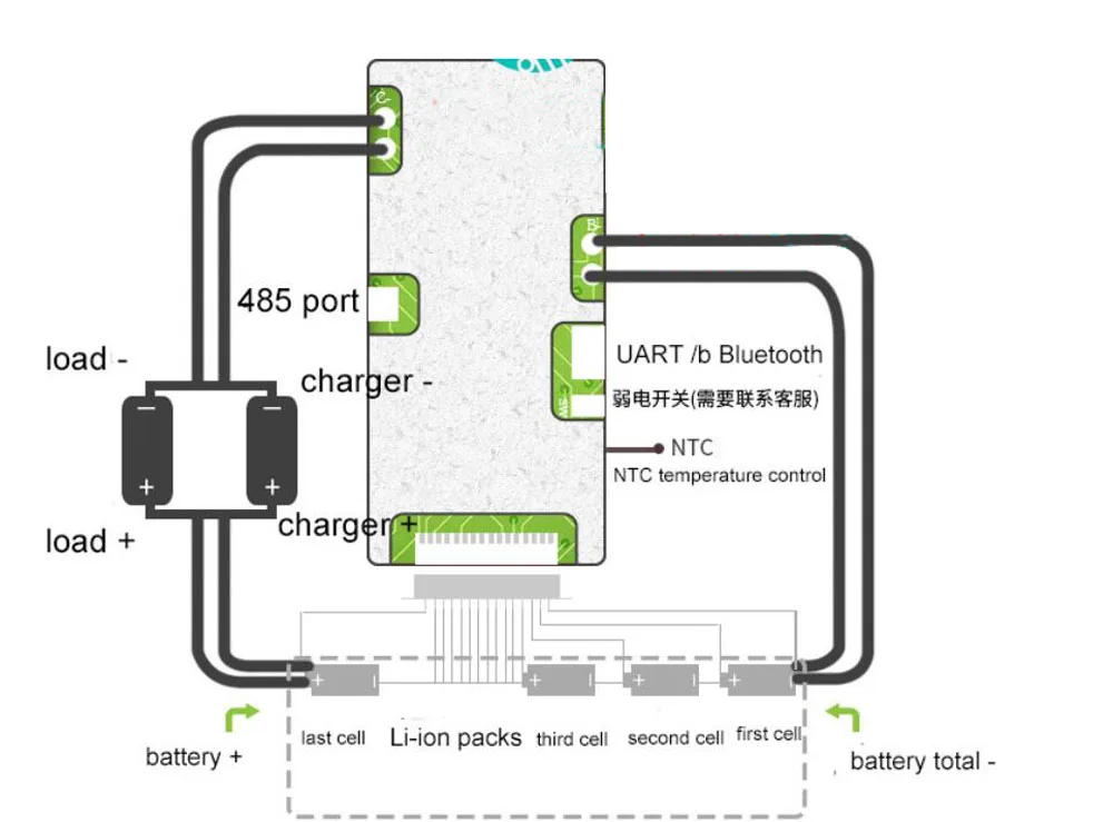 Smart 10S 36V 50A 40A 30A 20A литий-ионная батарея Защитная плата баланс bms pcm Bluetooth app UART программное обеспечение монитор