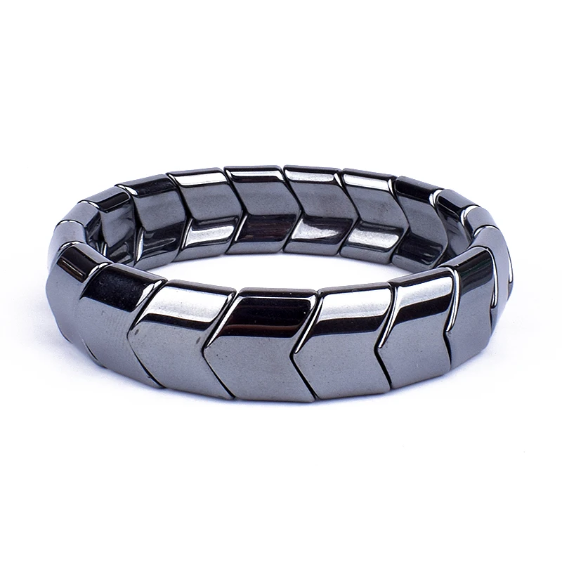 Fashion Arrow Hematite Bracelets Men Weight Loss No Magnetic Therapy for Women Stretch Health Care Bracelet Jewelry | Украшения и