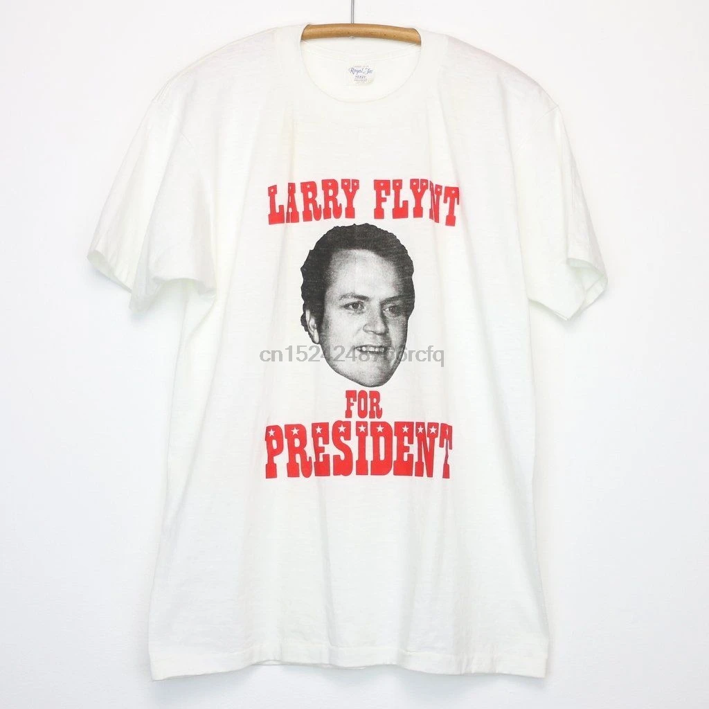 Винтажная редкая футболка 1970s Larry Flynt для President
