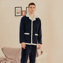 Winter Pajamas Men Long Sleeved Coral Fleece Warm Flannel Pyjamas Mens Lounge Animal Pajama Set plus Size Sleepwear Winter Pajamas Men Long Sleeved Coral Fleece Warm Flannel Pyjamas Mens Lounge Animal Pajama Set plus Size Sleepwear