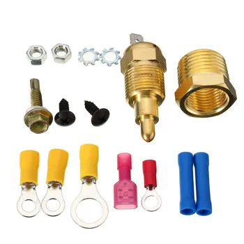 

Car Engine Cooling Fan Thermostat Temperature Switch Sensor Relay Kit Car Switches & Relays 170-185 Degree 50 AMP Relay
