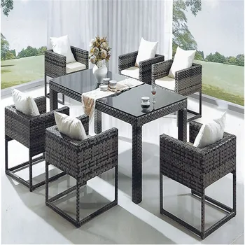 

modern design furniture Outdoor garden rattan dinner table set