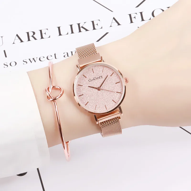 Charming Pink Women Watches Minimalism Casual Starry Sky Lady Wristwatch Magnet buckle Fashion Luxury Brand Female 5