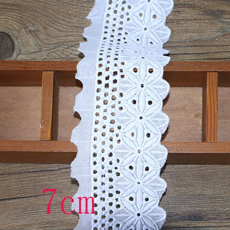 2 Yards16cm рубашки-поло для детей, хлопковые кружевные Швейные аксессуары для рукоделия ручной работы для одежды сумка свадебное украшение - Цвет: 7cm     2 Yards