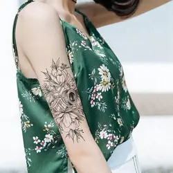 Цветы руки эскиз татуировки водостойкий боди-арт Временные татуировки наклейки тотем поддельный татуировки Роза 1 шт Прямая доставка