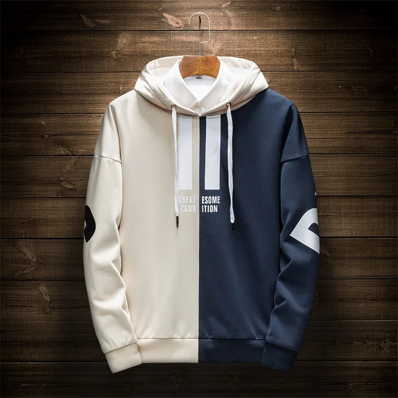  SingleRoad Men's Hoodies Men Spring Japanese Streetwear Patchwork Casual Sweatshirt Male Hip Hop Ye