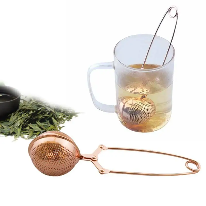 Rose Gold Tea Infuser Stainless Steel Sphere Mesh Tea Strainer Herb