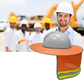 

2019 NEW Hard Hat Sun Shade Neck Shield Sun Protection With Reflective Strip and High Visable Mesh Design For Hardhats/Helmet
