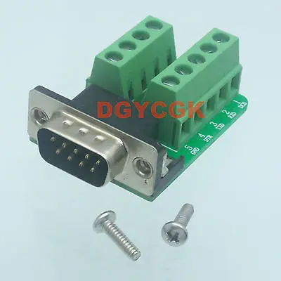 

DHL/EMS 50 Sets*DB9 D-SUB DE9 male adapter 9 Pin signals Terminal Breakout screw RS232/422/485 -h2