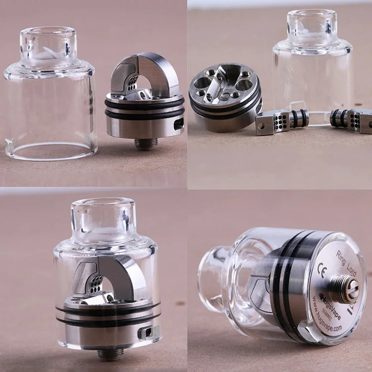 Hugsvape Ringlord RDA сетчатая катушка DIY Rebuildable стеклянный бак 27 мм Squonk Vape танк с BF контактный распылитель