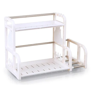 

Kitchen Shelf Seasoning Cans Shelf Kitchen Spice Rack Condiment Bottles Pepper Shakers Storage Rack Knife Fork Holder Organizer