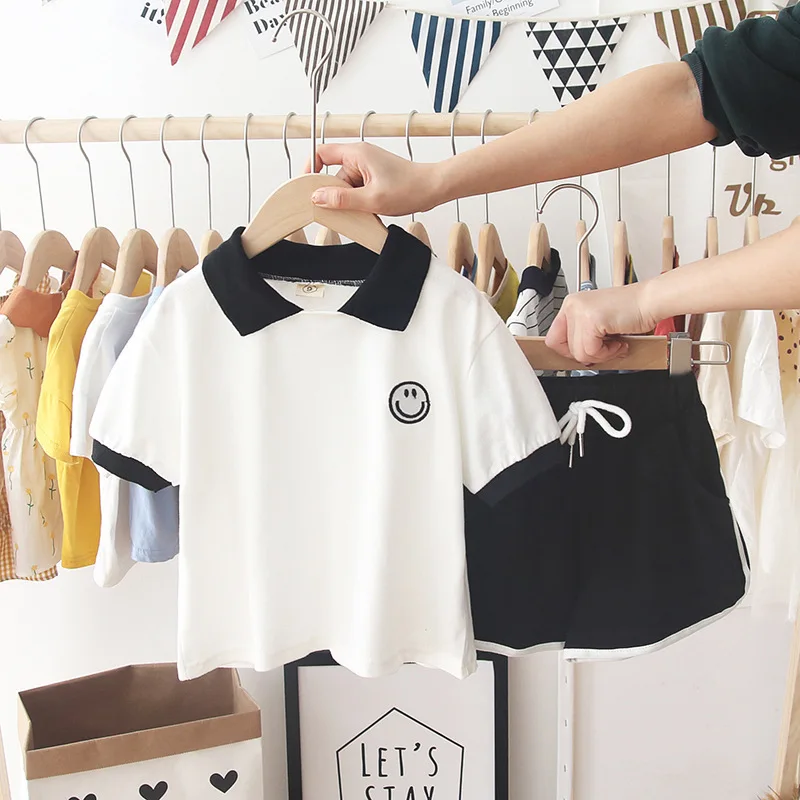 

T-shirt Parent-Child Cartoon Printed Pattern Pure Plain T-shirt Lovely Leisure Basic T-shirt Summer Interesting Shirt Parent-Chi