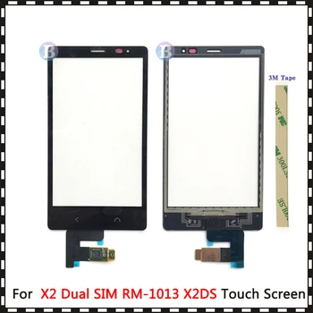 

High Quality 4.3" For Nokia X2 Dual SIM RM-1013 X2DS Touch Screen Digitizer Sensor Outer Glass Lens Panel Black+Tracking Code