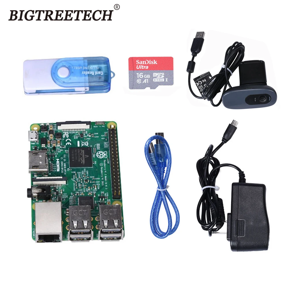 Raspberry Pi 3B макетная плата наборы Осьминожка принтер 3d камера монитор Bluetooth ram 1 г