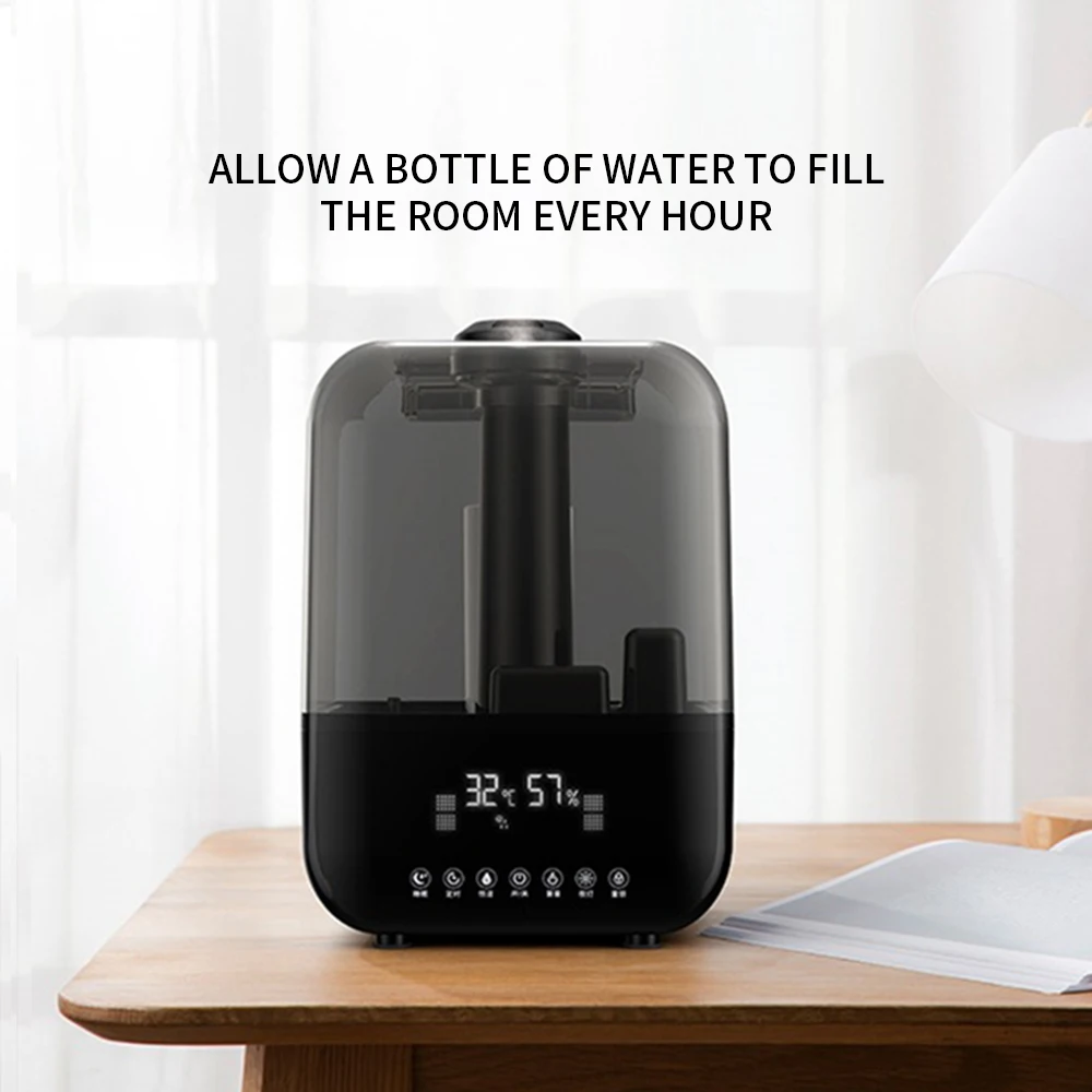 

DEKAXI High Capacity 5L Air Humidifier Mute Ultrasonic Aroma Diffuser Household Smart Mist Maker Purifying Humidifier