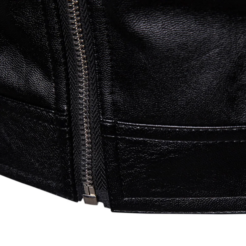 Мужская куртка S-lim, модная однотонная мотоциклетная зимняя куртка, chaqueta hombre, ветрозащитная черная кожаная куртка kurtka