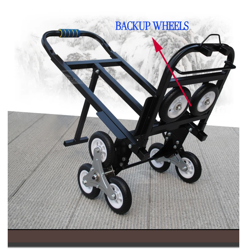 Techtongda Home Garden Tools Stair Climbing Cart Portable Folding Hand Truck, 420LBS Capacity Handcart Luggage Cart