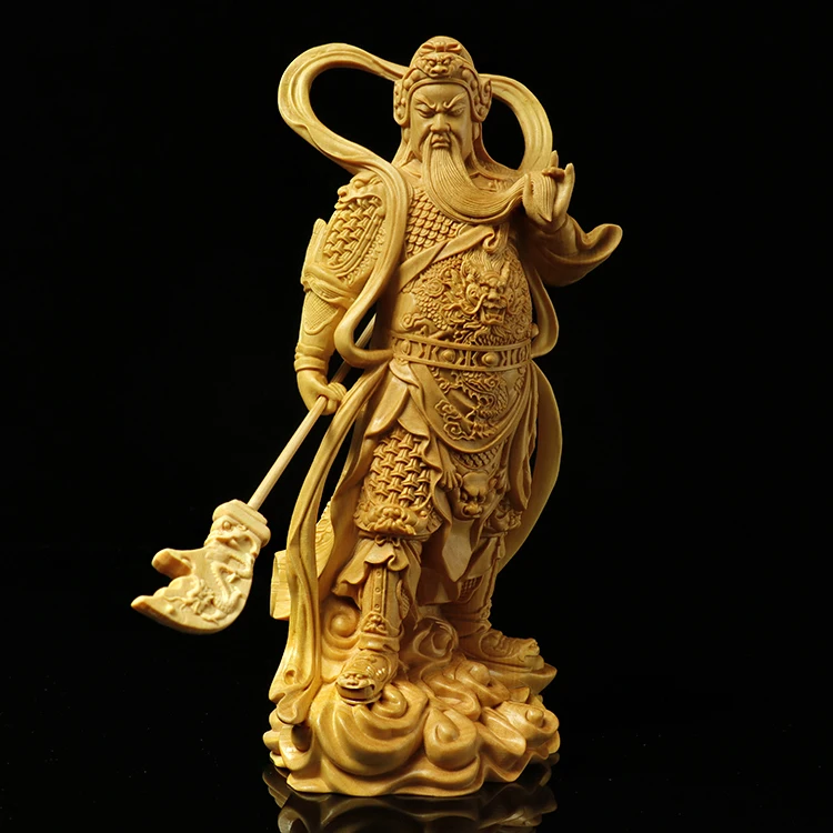 Резьба из самшита Guan Gong скульптура Skanda samghrarama статуя Будды левая и правая Dharma