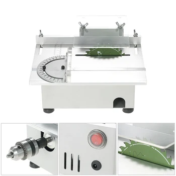 

100W Mini Table Saws Aluminum Miniature DIY Multi-function Woodworking Benches Saws 7000RPM Cutter Chainsaw Cutting Machine