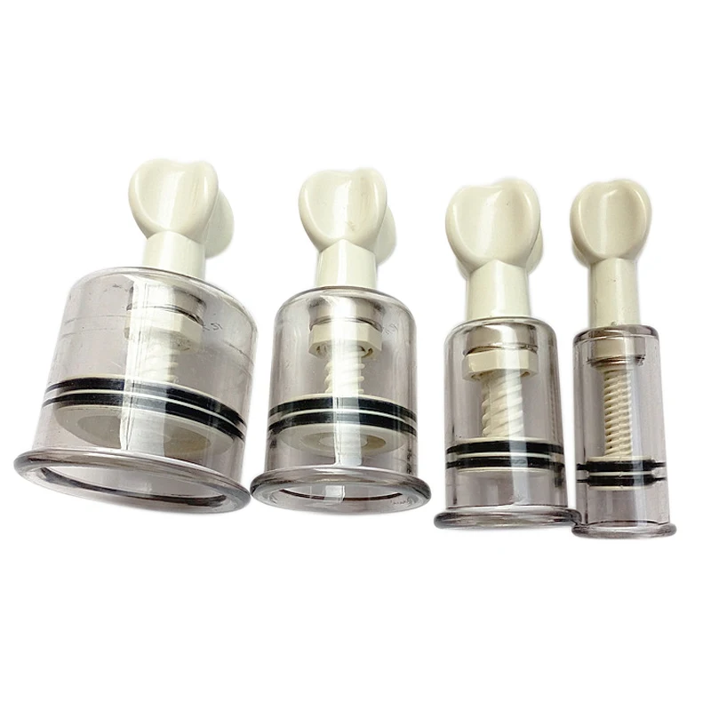 Vacuum Cupping Set 4 Size Rotating Handle Vacuum Body Massage Cans Suction Enhancer Anti Cellulite Acupuncture Vacuum Cupping Cups Nipple Enlarger