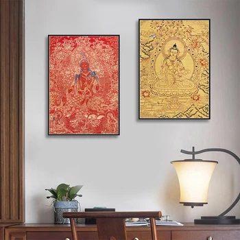 

Buddhist Buddha Thangka Canvas Print Painting Poster Art India Chinese Zen Decoration Wall Pictures Home Decor obrazy plakat