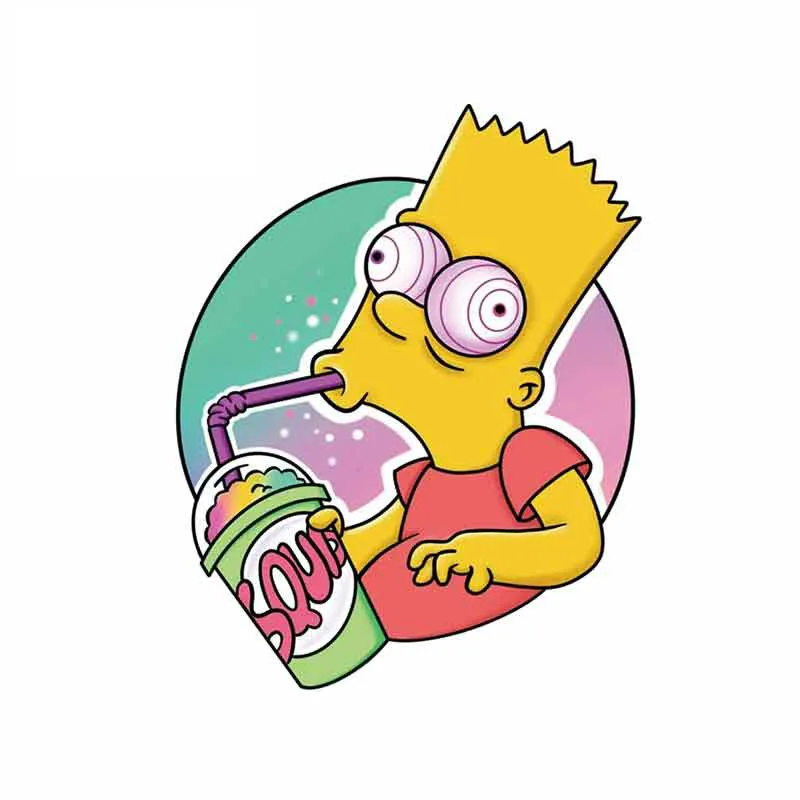 

Simpsons Funny Anime Car Stickers and Decals Laptop Vinyl DIY Motorcycle Scratch-Proof Decoration Car Accessories KK13*10cm