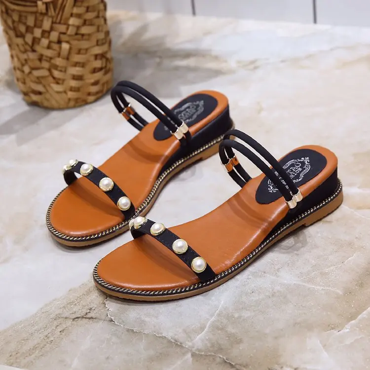 

Slipper Women's Summer Outer Wear Fashion 2018 New Style Versatile Lazy Dual Purpose Thick Bottomed Slanted Heel Sandals Sandals
