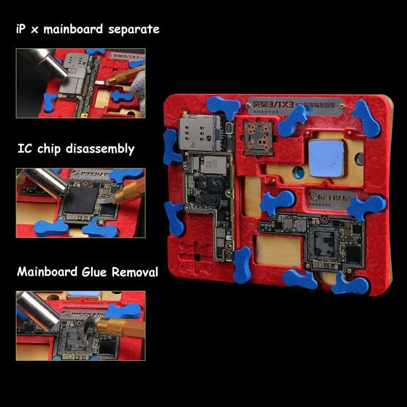 Механик материнская плата ремонт Pcb держатель приспособление для Iphone X Cpu Nand чипы демонтажа, клей для удаления реболлинга
