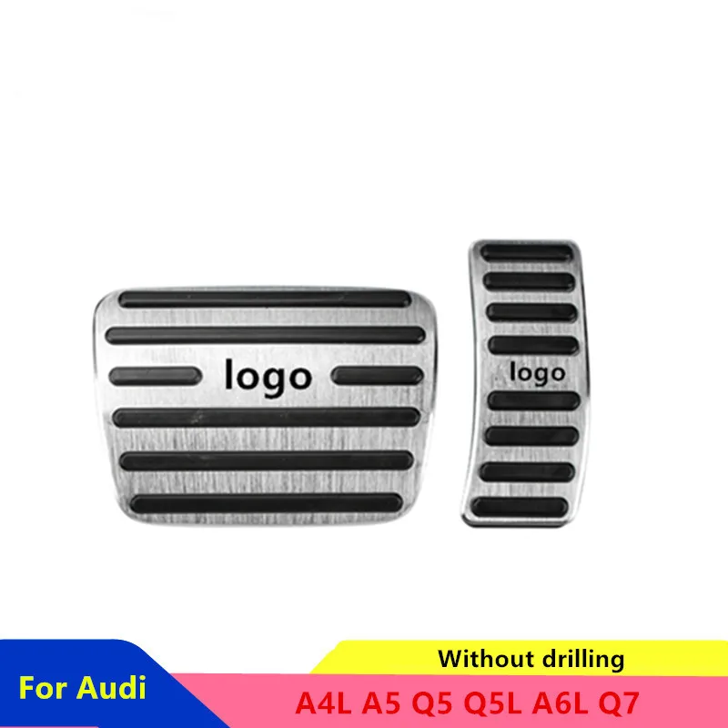 Для Audi A3 Q3 A4L A5 Q5 Q5L Q6L Q7 Автомобильная педаль акселератора Тормозная подставка для ног педали дроссельной заслонки из алюминиевого сплава без бурения