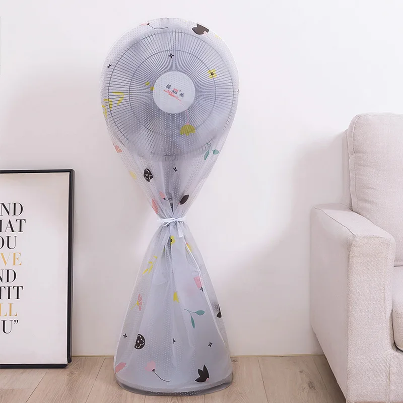 M/L Electric Fan Dust Cover Peva Durable Simple Printed All-Inclusive Floor Fan Protective Cover High Quality Household Dustpro