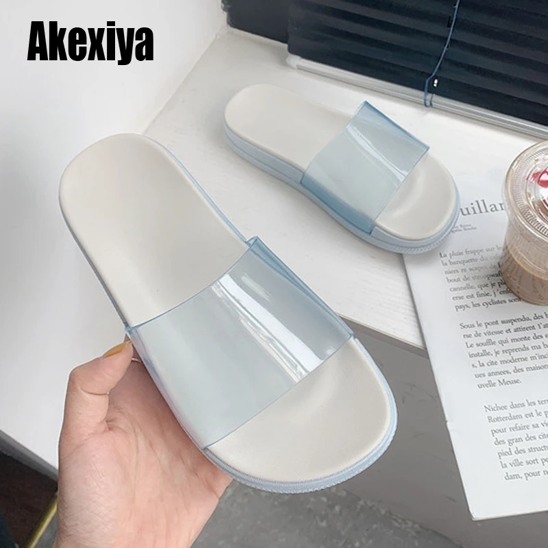 

Fashion slip Jelly Shoes Slides Women Summer Slippers For green 2020 Plastic Slippers Holiday Beach Slipper s141