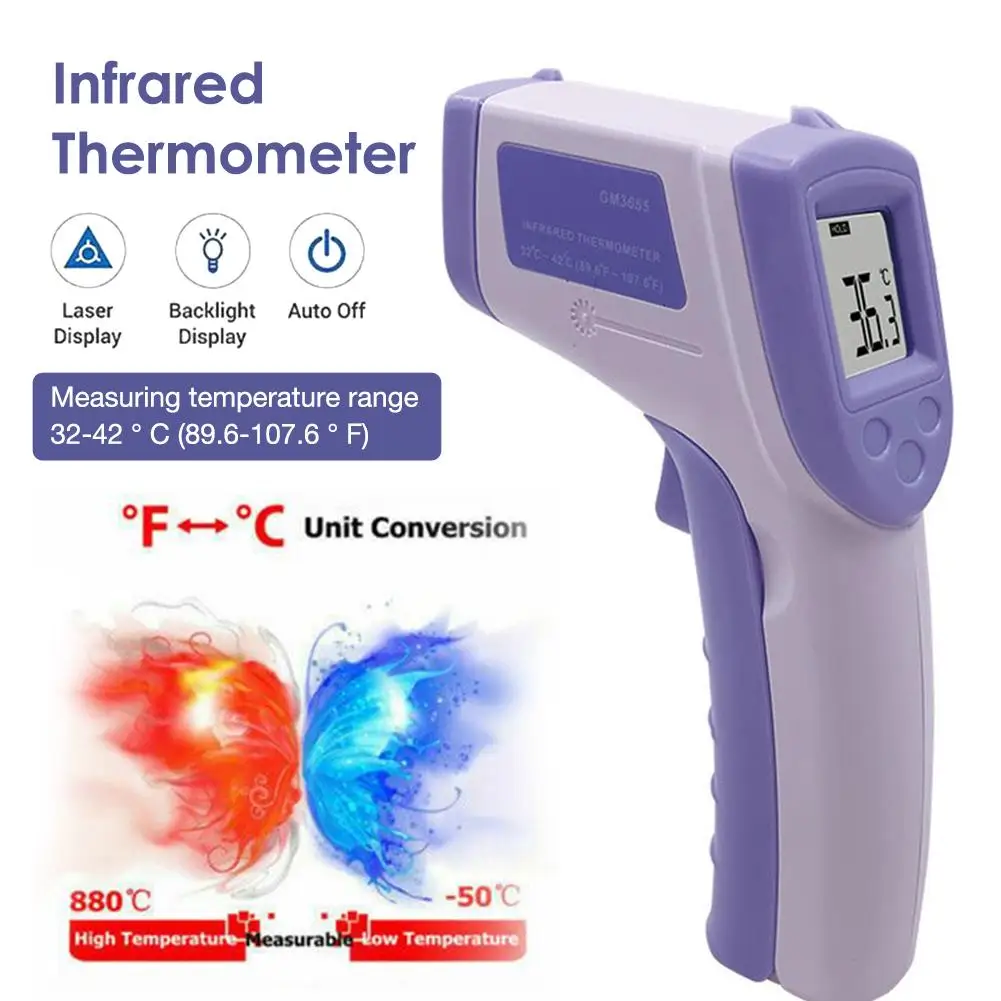 

Forehead Ear Thermometer Digital Infrared Thermometer High Accuracy For Non-contact Temperature Measurement Indoors Outdoors