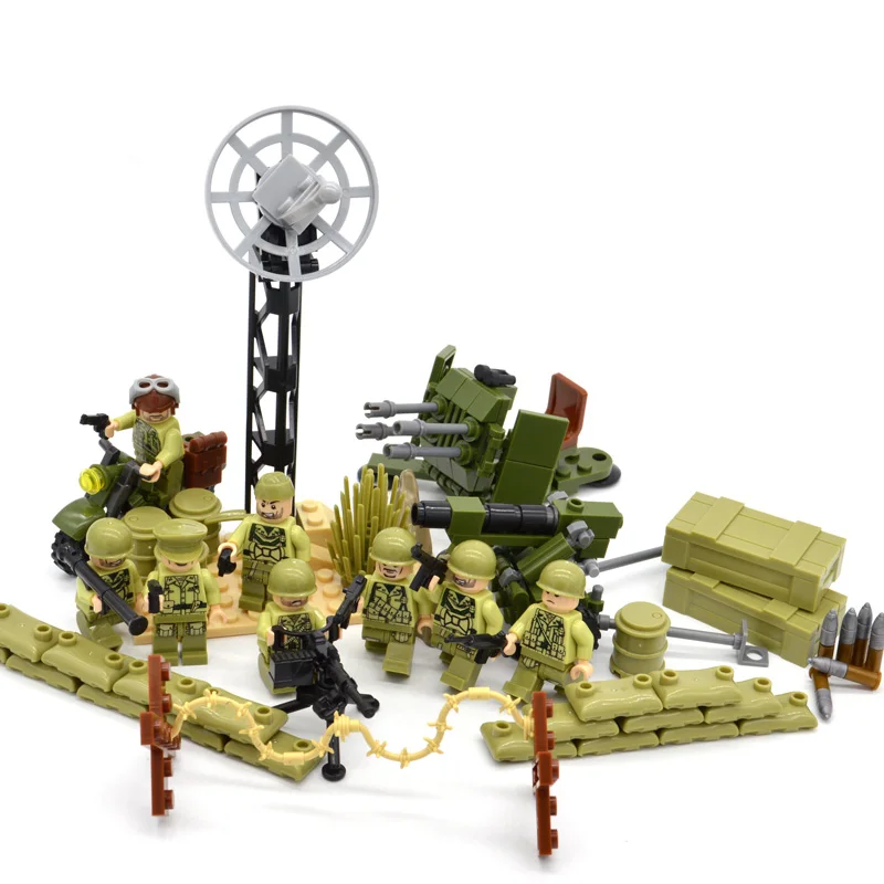 New ww2 blocks soldiers Military Army sets figures Building blocks toys for boys Kids US Russia UK