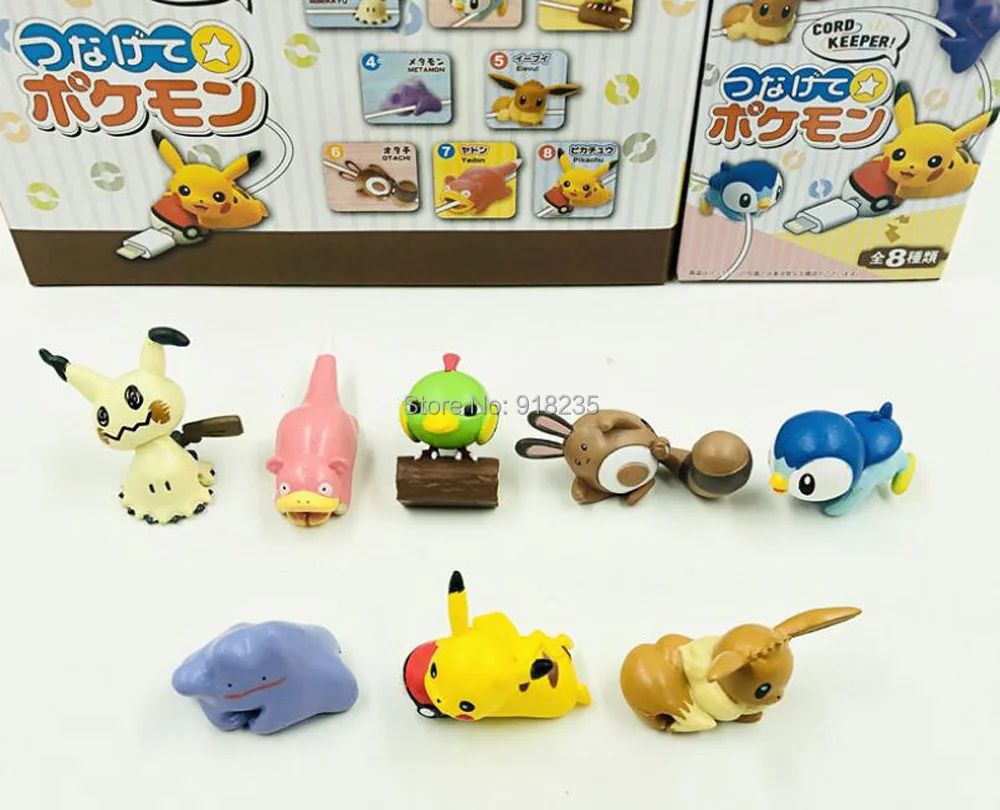 40 шт. фигурки героев мультфильма Pika Eevee Mimikyu Ditto Piplup sarrt Slow Poke 6 см|Игровые и