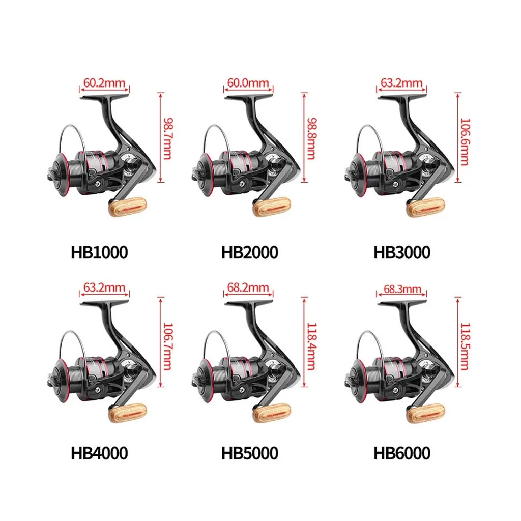 Fishing Reel Spinning Reel Max Drag 8KG/17lb Stainless Steel Handle Saltwater Fishing Accessories for Left Right Retrieve