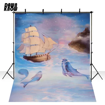 

DAWNKNOW Sailing Whale Vinyl Photography Background For Newborn Sailing Photo Shoot Backdrop For Personal Photo Studio G958