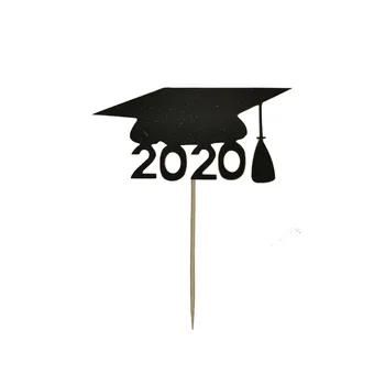 

2020 Graduation Cap Cake Topper Cupcake Graduate Party Ceremony Celebration Decoration Baking Dessert Supplies