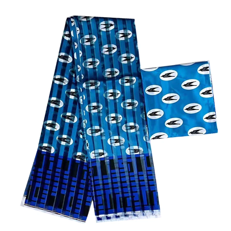 Newest desgin Organza silk 2yards satin silk fabric matching 4yards organza lace fabric fashion silk wax for wedding party dress