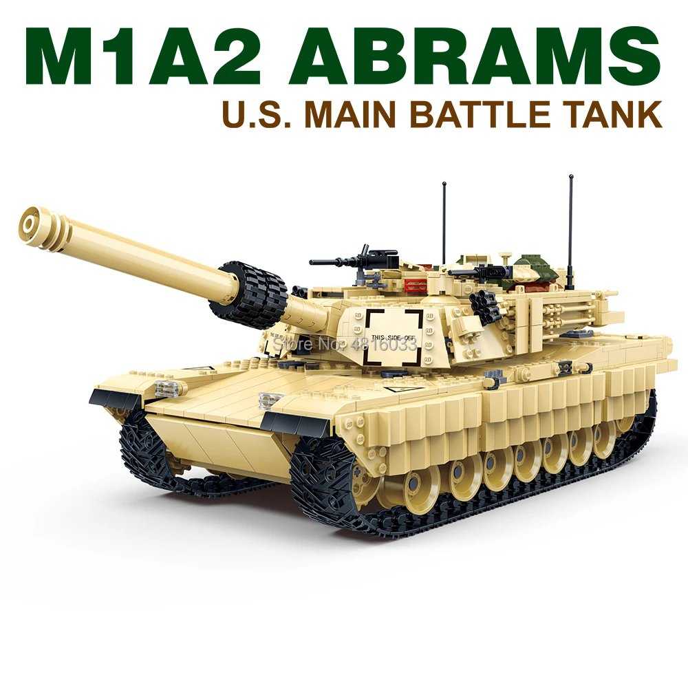 

M1A2 Abrams Main Battle Tank Compatible Legoingly Army Tank Military Mini Figures Weapon Gun Building Block Toys For Children