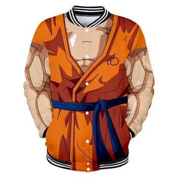 

3d Baseball Jacket Coat Anime Costume Cosplay Dragon Ball Fashion Men Women Hoodie Sweatshirt Long Sleeve 3D Hoodies Jackets Top