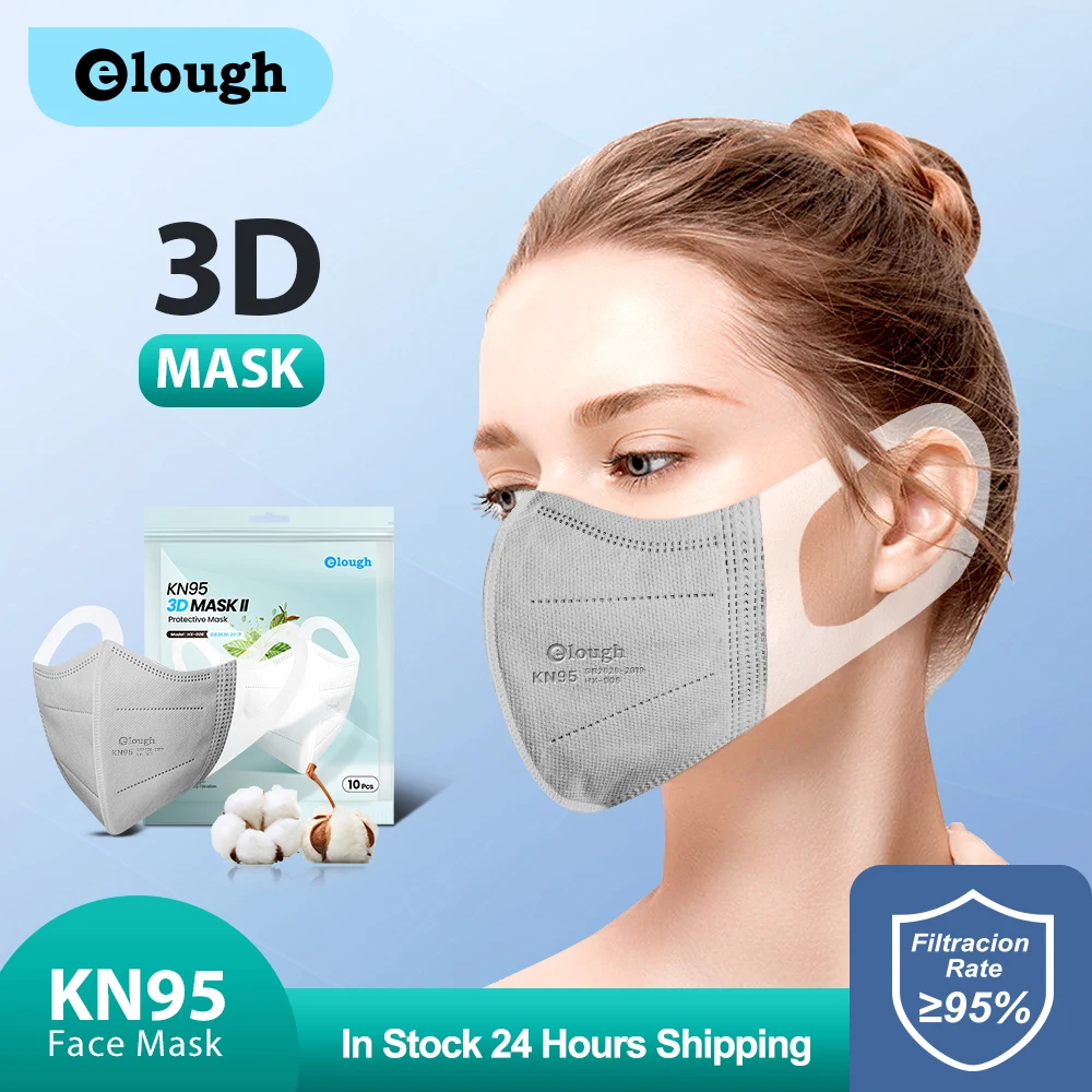 Elough Mascarillas KN 95 Certificadas FFP2mask 4 Layers Colores FFP2 Mask 3D Facial Mascara KN95 Women Men Respiratory Mask FPP2 images - 6