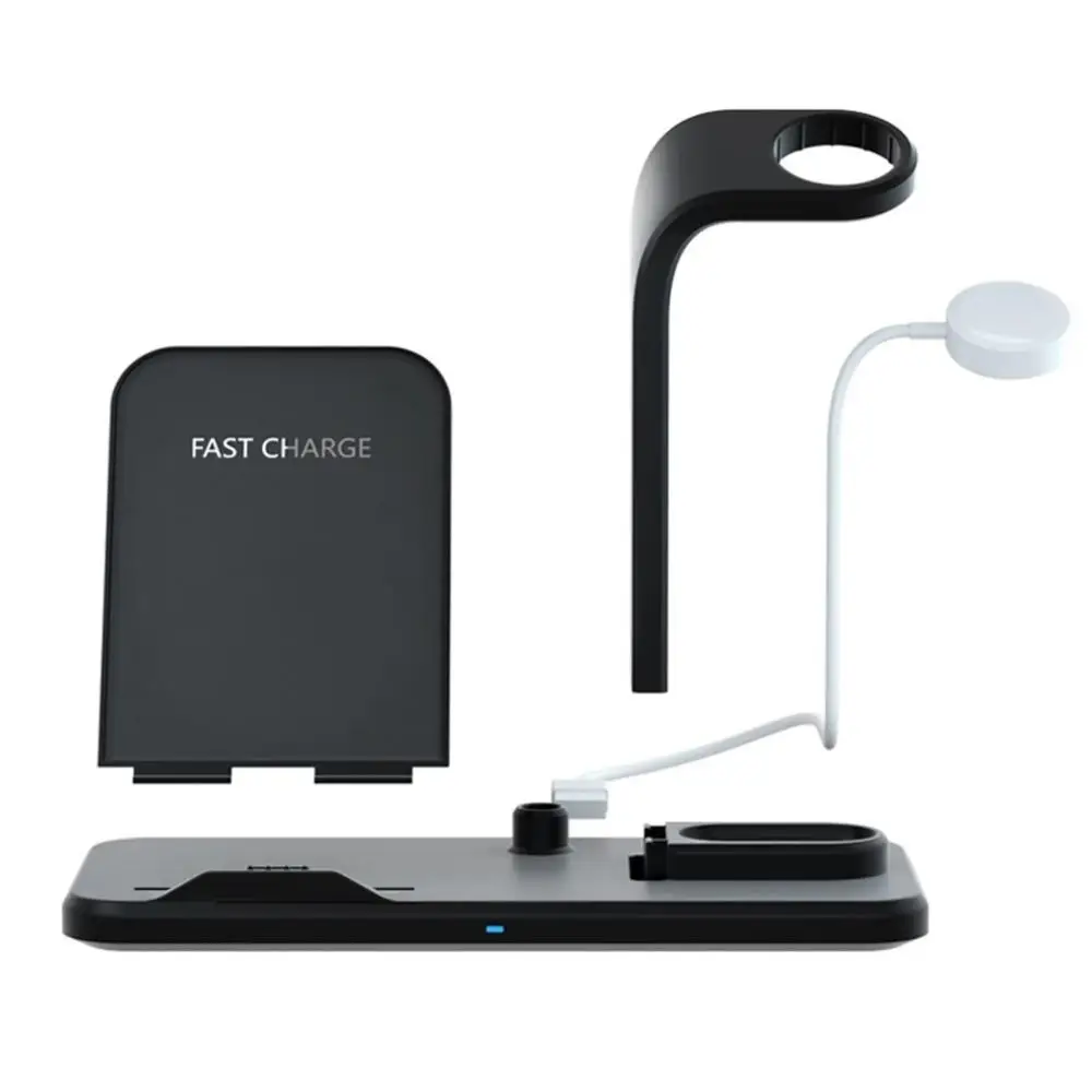 Быстрая зарядка 3 в 1 Qi Беспроводное зарядное устройство для Apple pencil watch 1 2 3 4 Airpods iPhone XS Max XR X 11 Plus samsung S10 S9 Note10