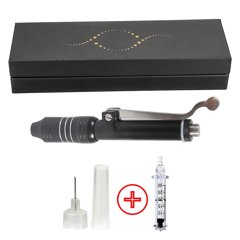 0.3 Black Pen kit 1 0,3 мл высокое давление мезотерапия Гиалуроновая кислота ручка неинвазивный ингалятор гиалурон ручка Набор для губ наполнитель против морщин инъекции - Номер модели: 0.3 Black Pen kit 1