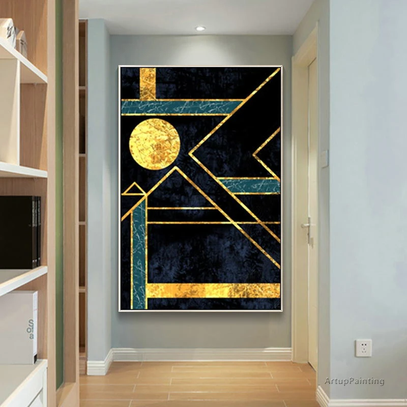 

Hand painted original acrylic canvas oil painting abstract navy wall art pictures for living room cuadros abstractos decoracion